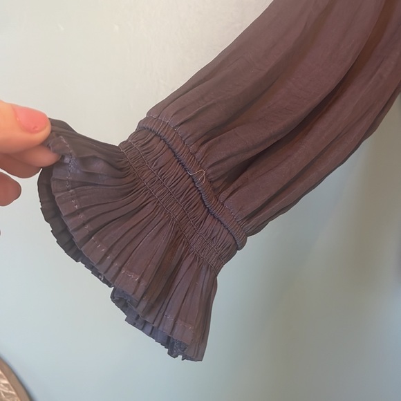 Lovely blue/gray bohemian style blouse - Picture 3 of 7